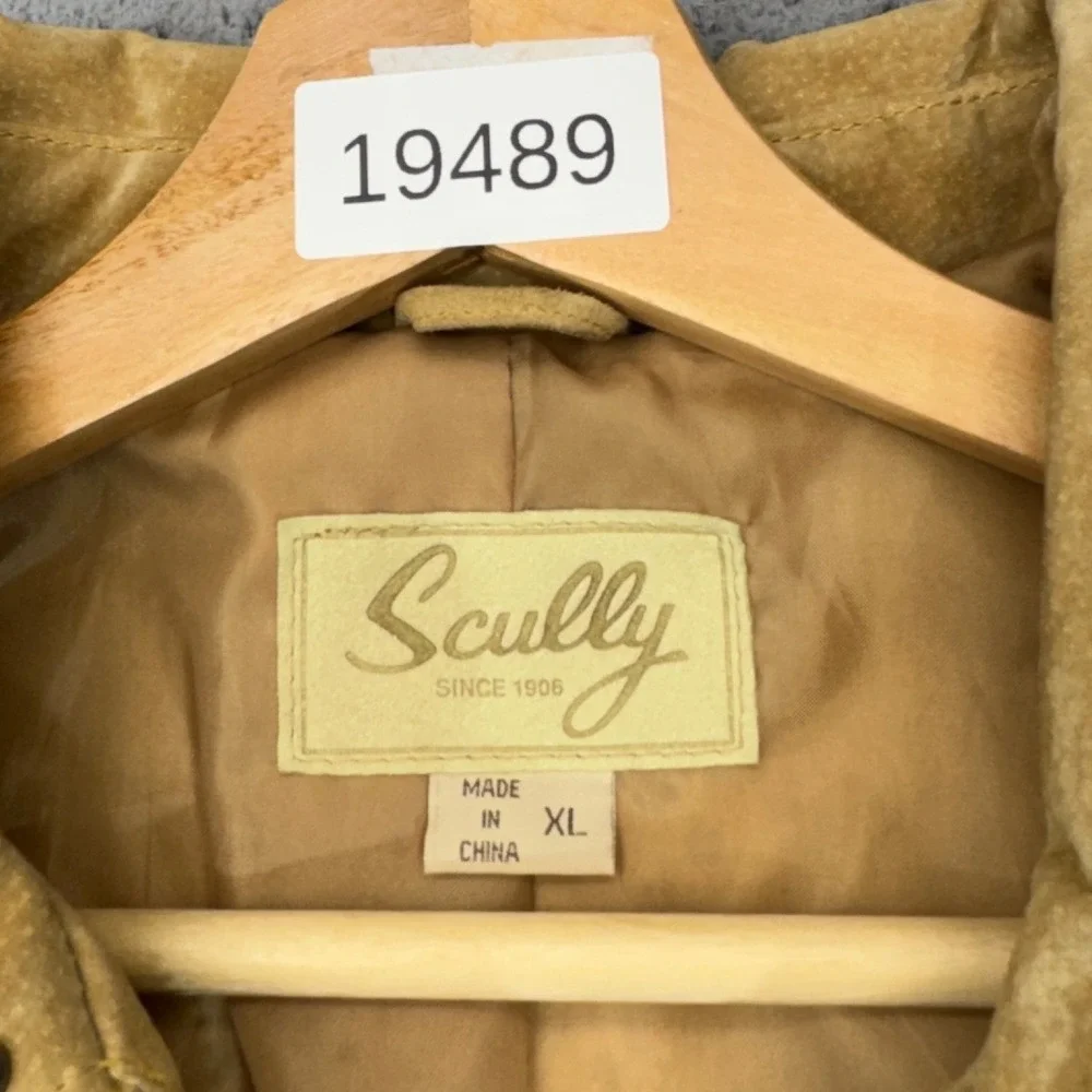 Scully Leather Fringe Jacket Womens XL Tan Suede Studded Turquoise Western Boho